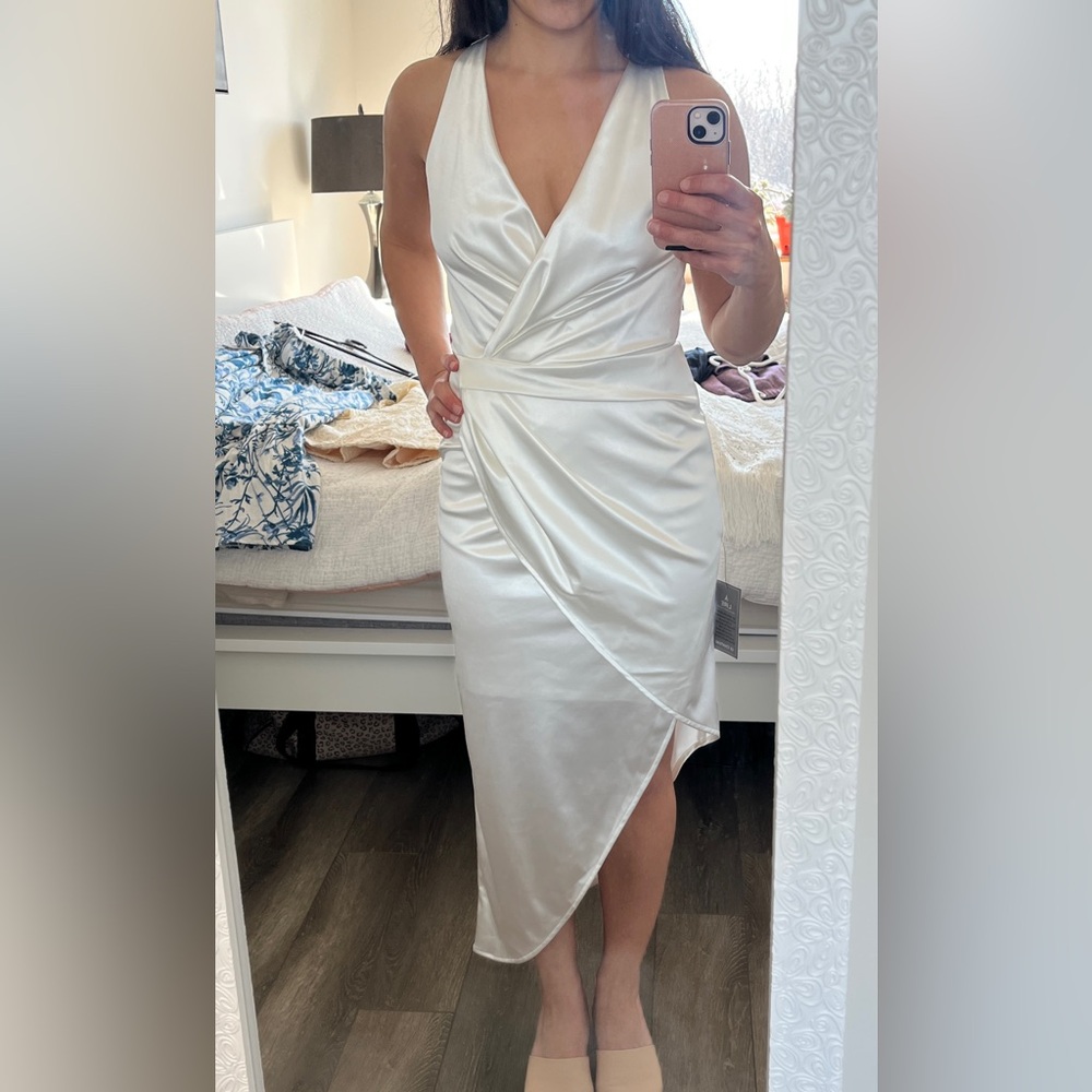 Le Chateau White Midi Dress